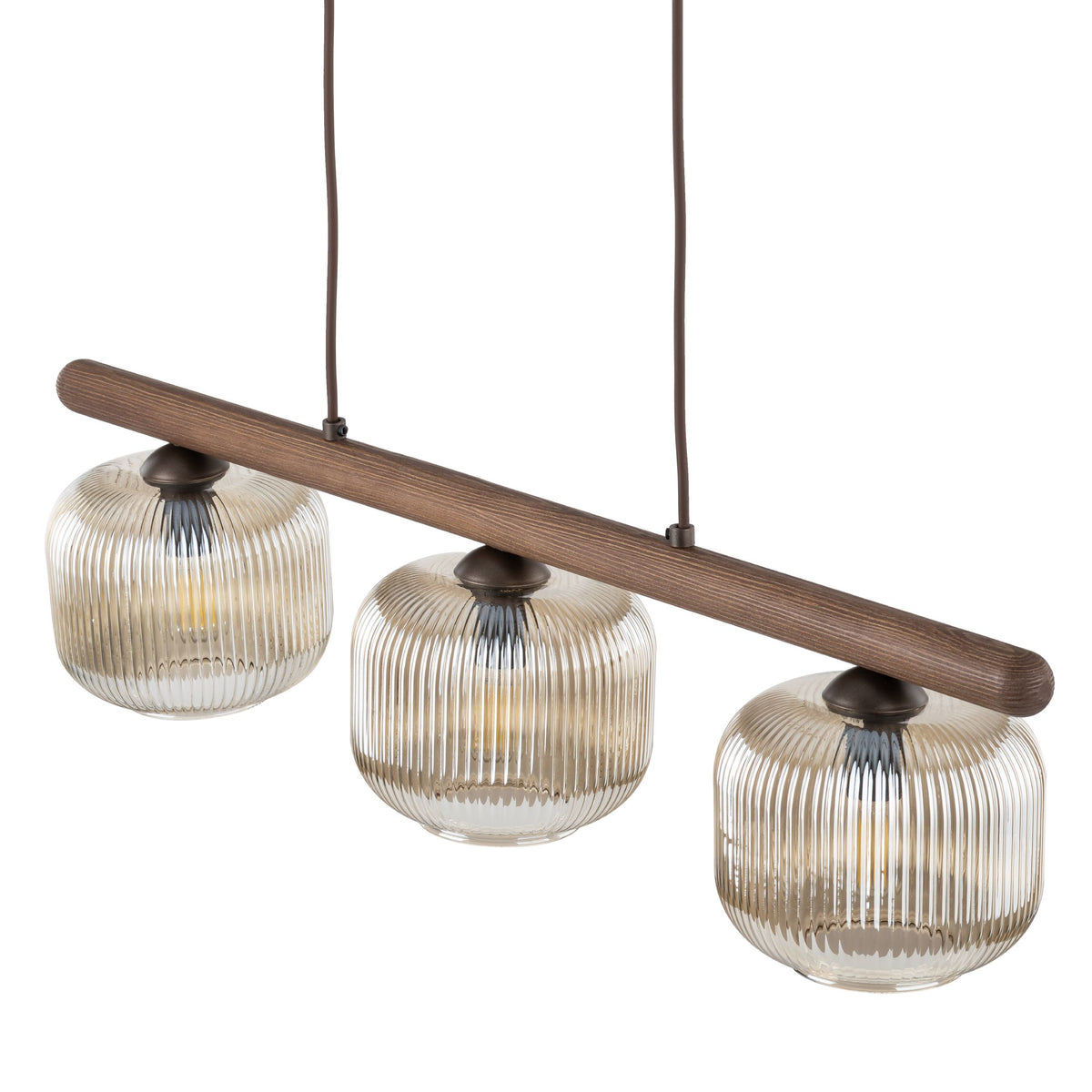 Lustră TK Lighting Salvia, maro, 3 x E14, 11069