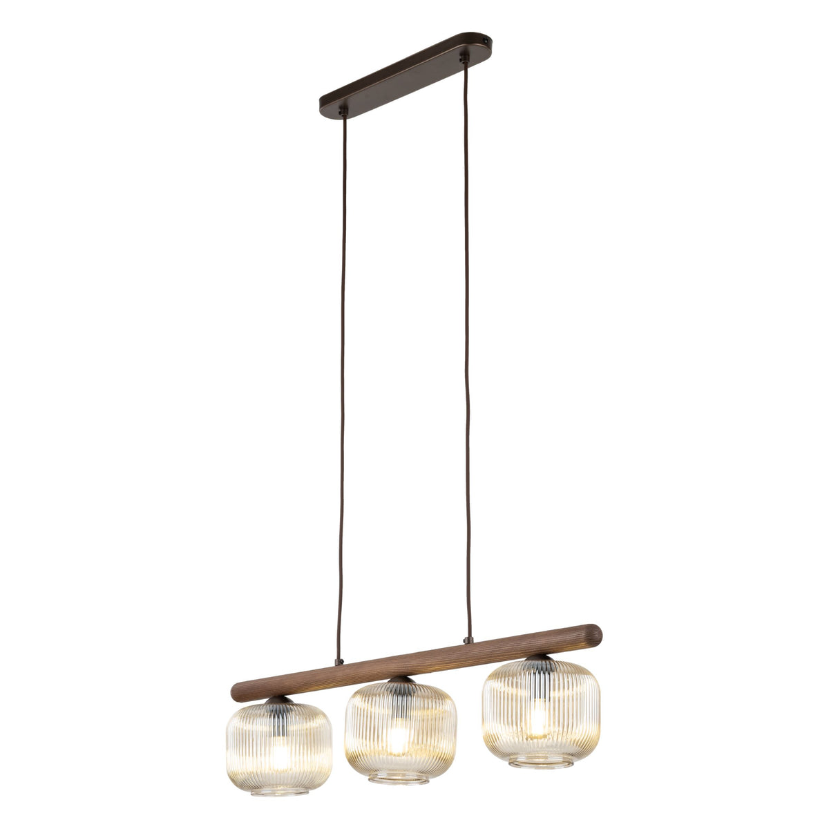 Lustră TK Lighting Salvia, maro, 3 x E14, 11069