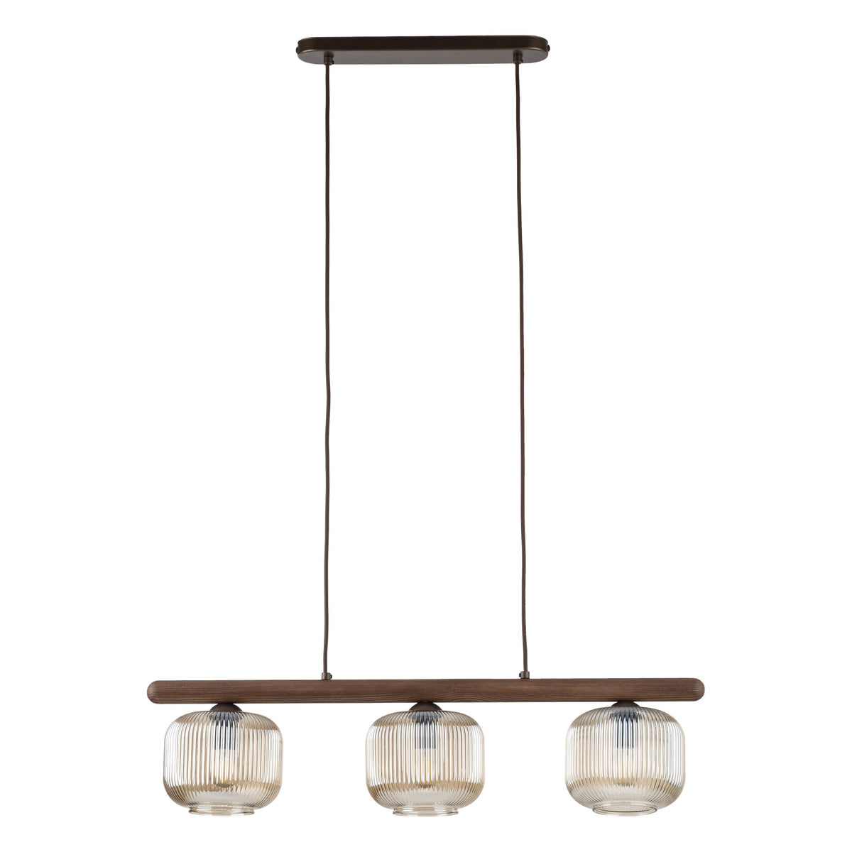 Lustră TK Lighting Salvia, maro, 3 x E14, 11069