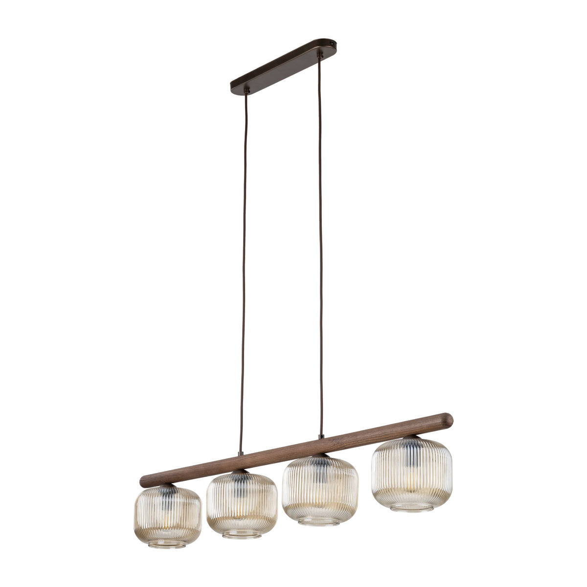 Lustră TK Lighting Salvia, maro, 4 x E14, 11070