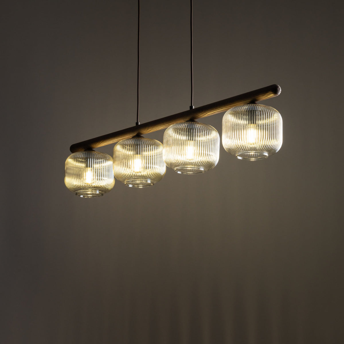 Lustră TK Lighting Salvia, maro, 4 x E14, 11070