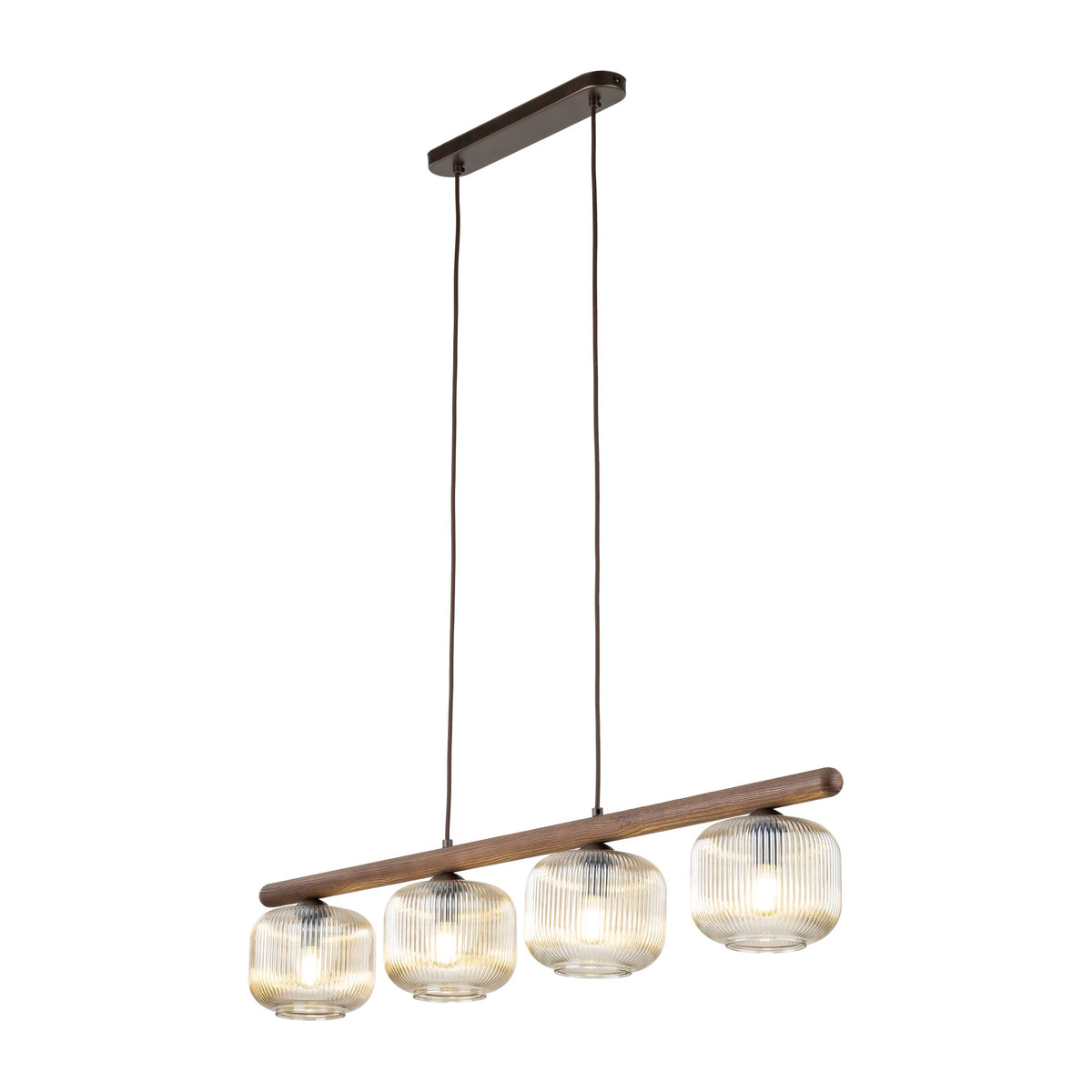 Lustră TK Lighting Salvia, maro, 4 x E14, 11070
