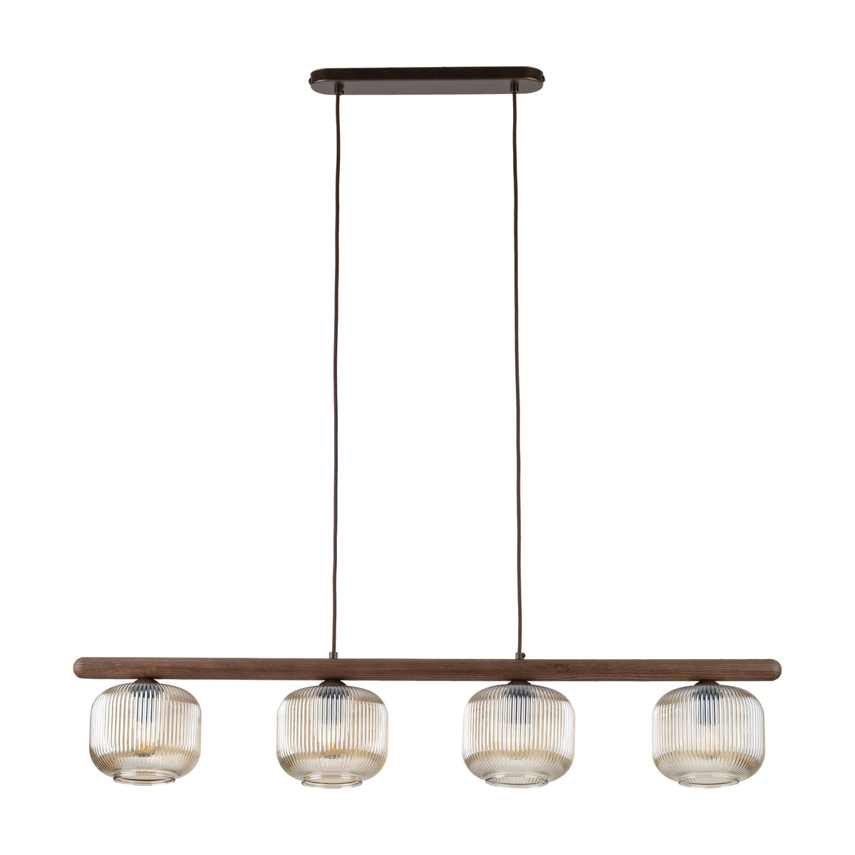Lustră TK Lighting Salvia, maro, 4 x E14, 11070