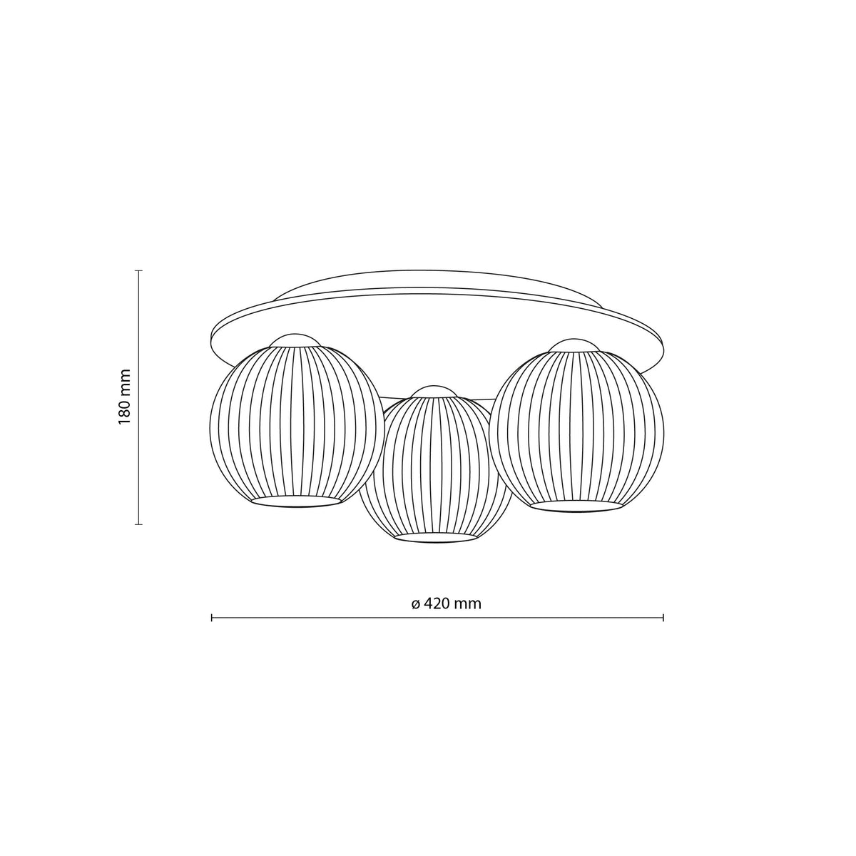 Plafonieră TK Lighting Virlo, alb, 3 x E14, 11078