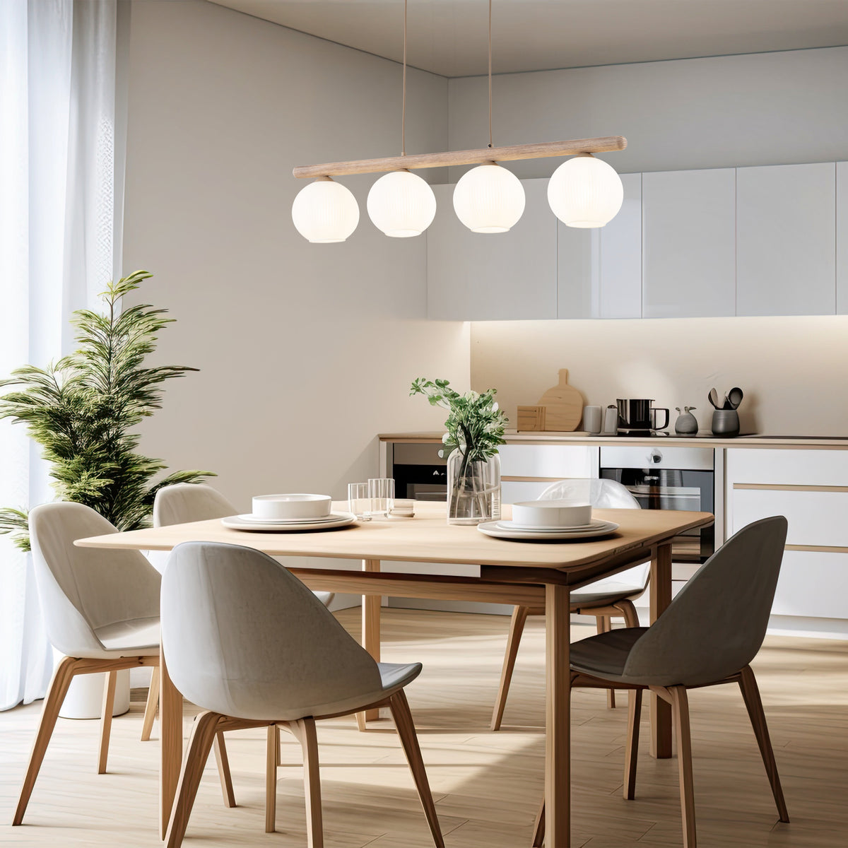 Lustră TK Lighting Virlo, alb, 4 x E14, 11080