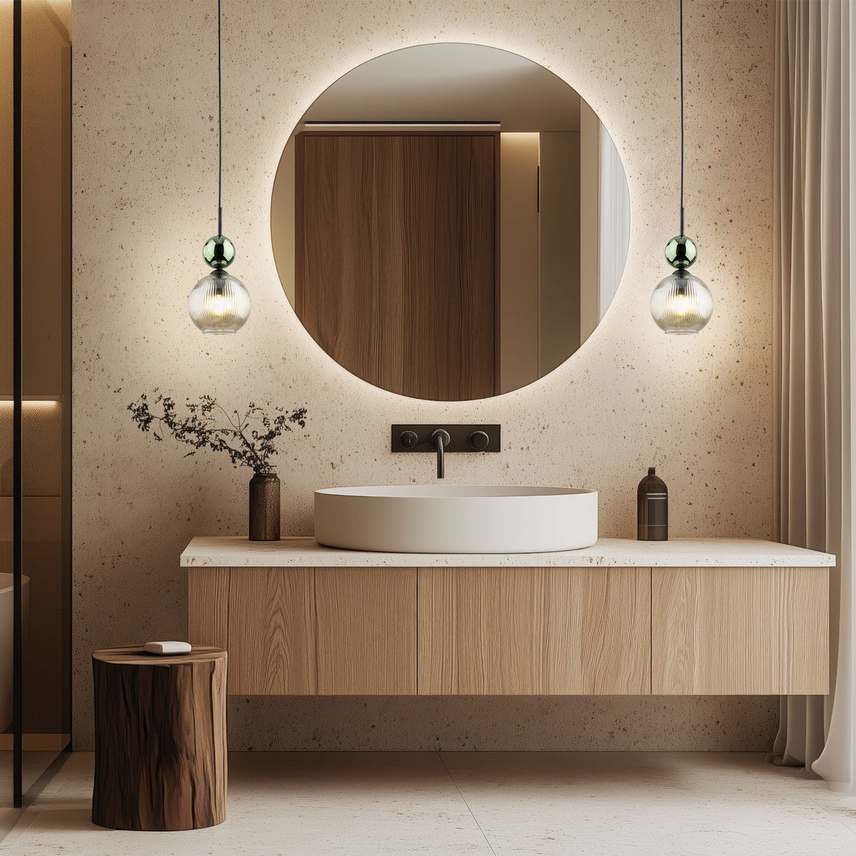 Pendul TK Lighting Sophia, verde, coniac, 11145