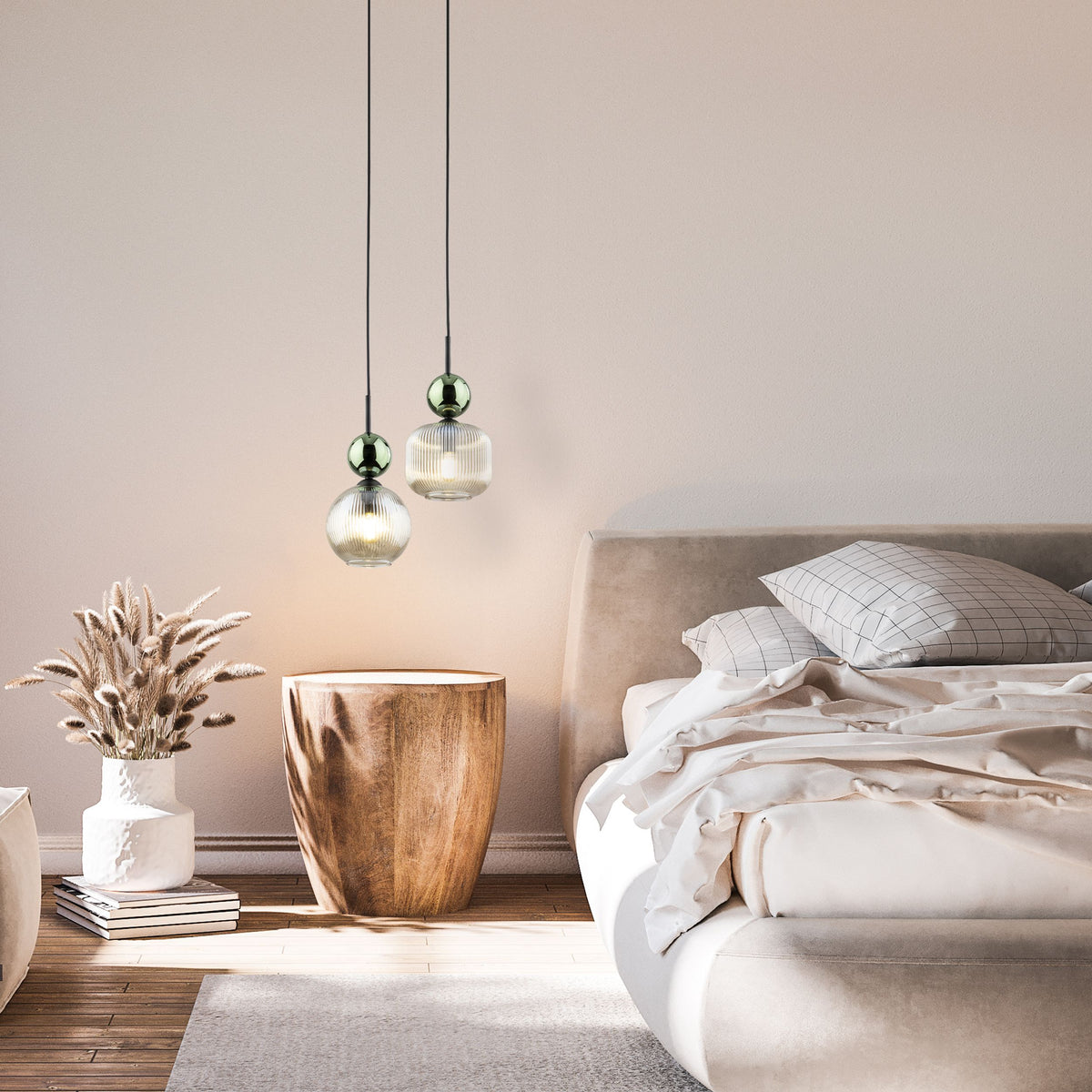 Pendul TK Lighting Sophia, verde, coniac, 11145