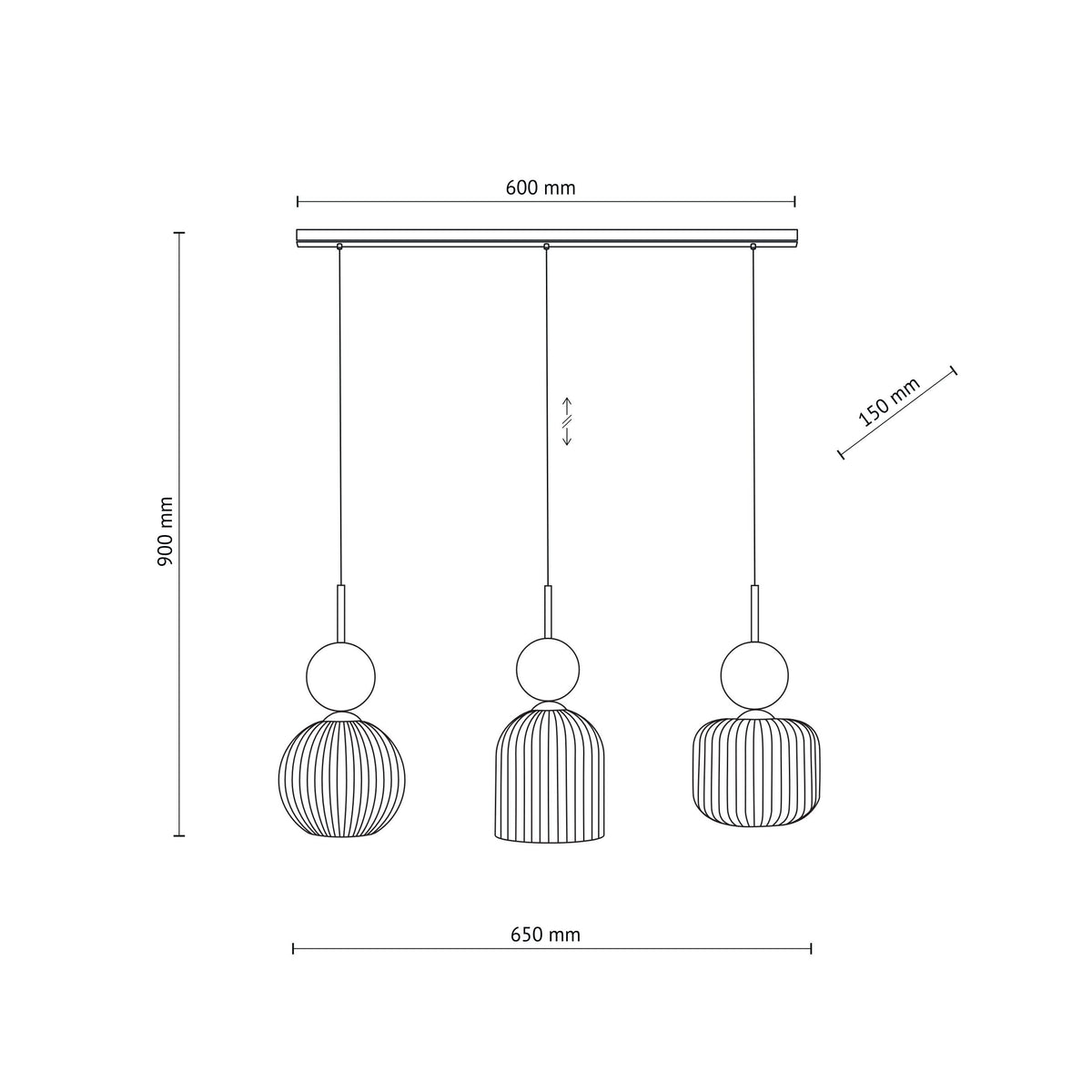 Lustră TK Lighting Sophia, verde, coniac, 3 x E14, 11147