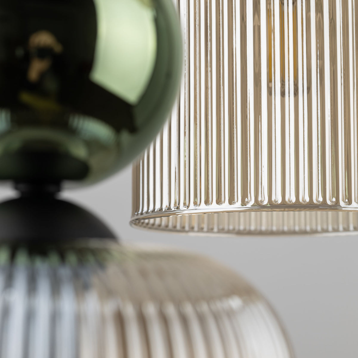 Lustră TK Lighting Sophia, verde, coniac, 6 x E14, 11150