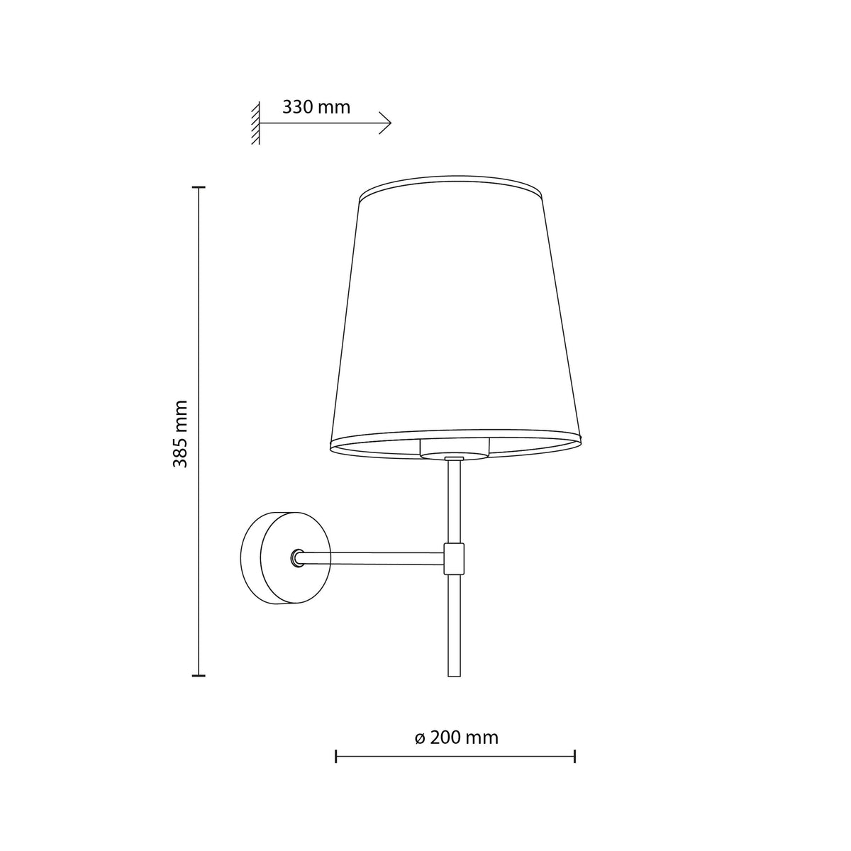 Aplică TK Lighting Elizabeth, nisip, 11166