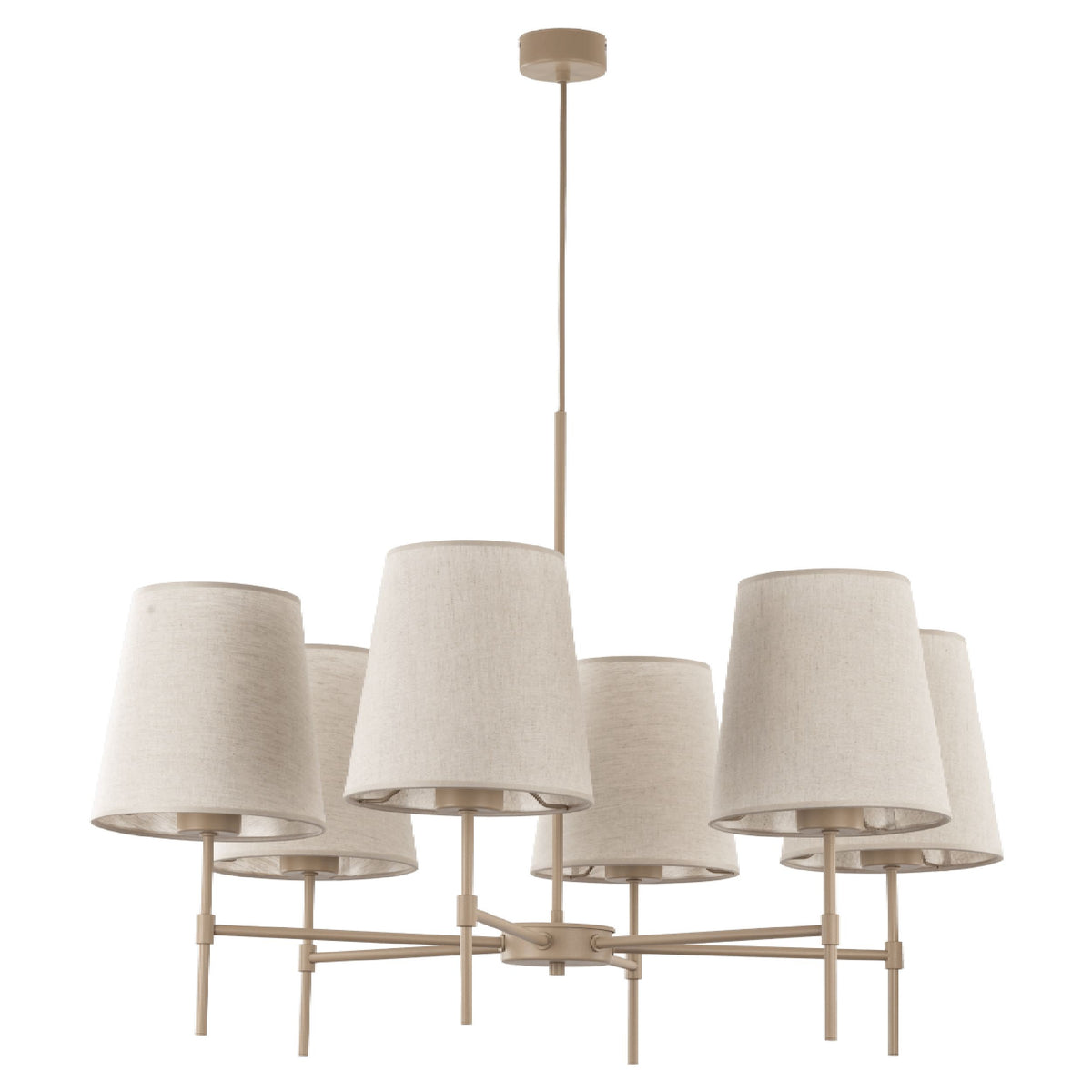 Lustră TK Lighting Elizabeth, nisip, 6 x E27, 11167