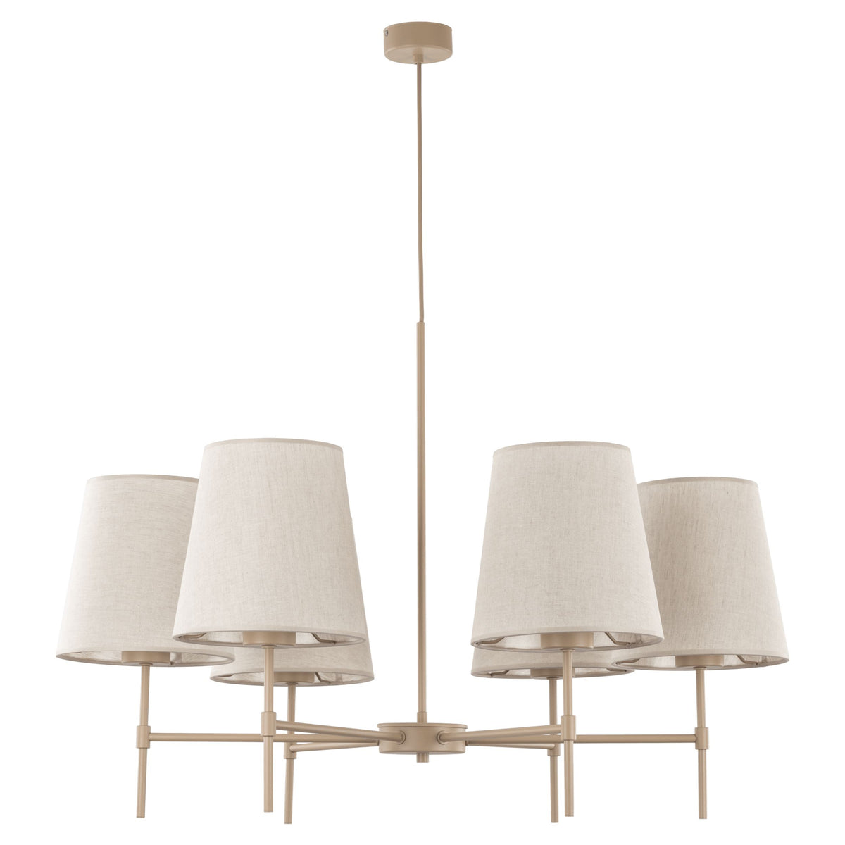 Lustră TK Lighting Elizabeth, nisip, 6 x E27, 11167