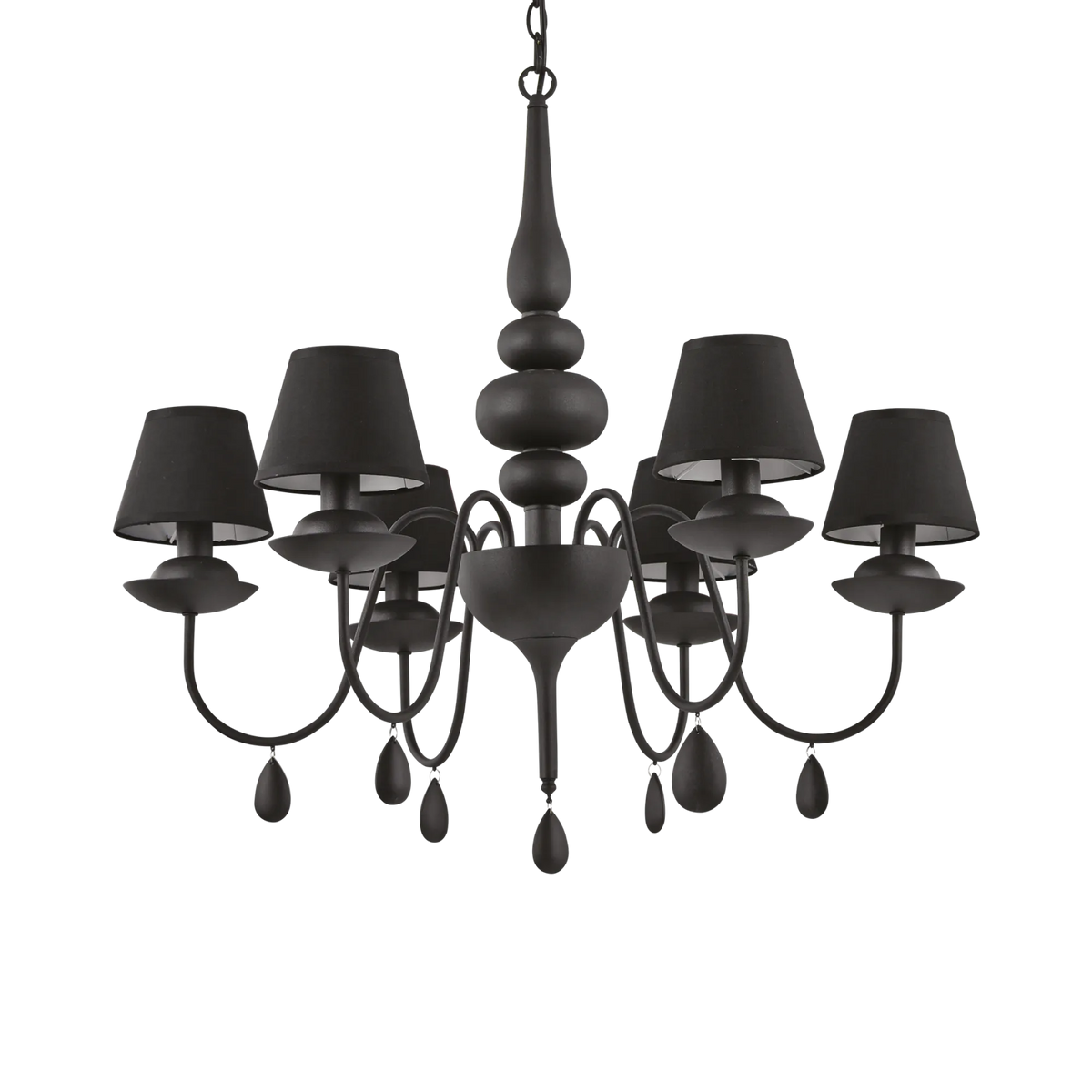 Lustră Ideal Lux Blanche SP6, negru, 111872