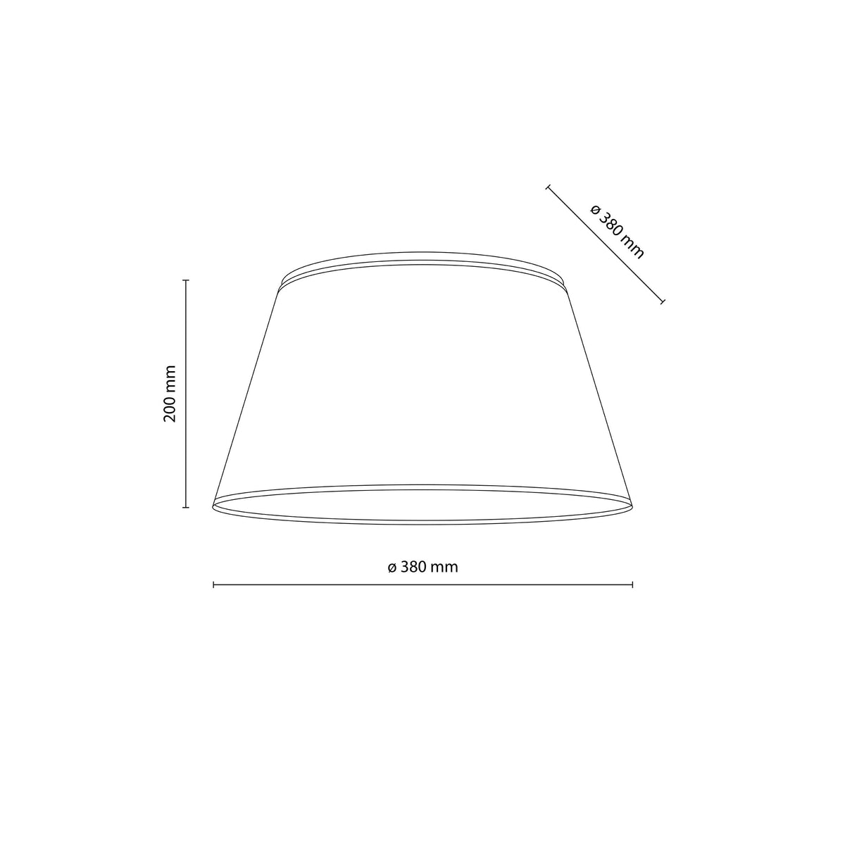 Plafonieră TK Lighting Formo 500, negru, 4 x E27, 11207