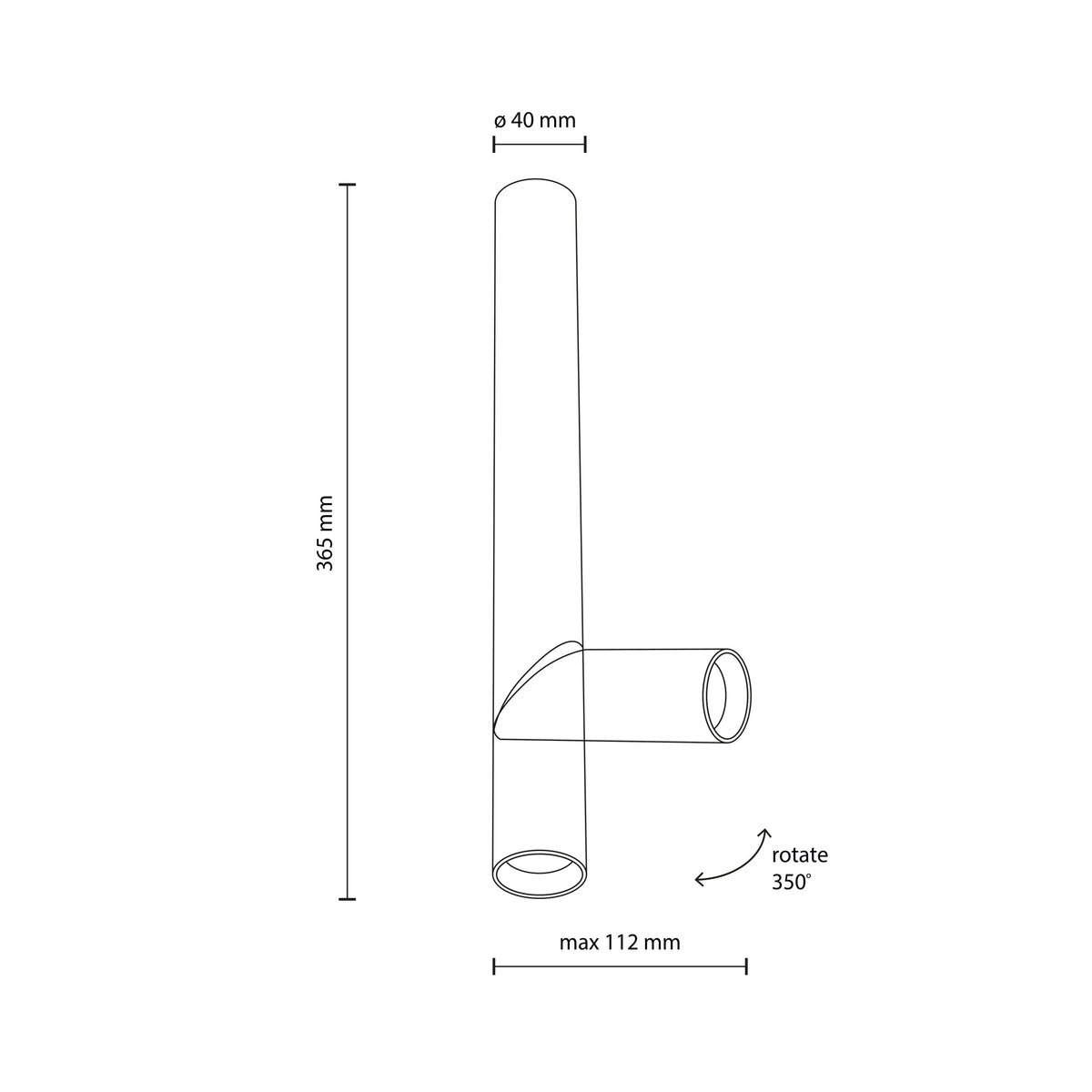 Aplică TK Lighting Elaris M MR11, negru, 11255