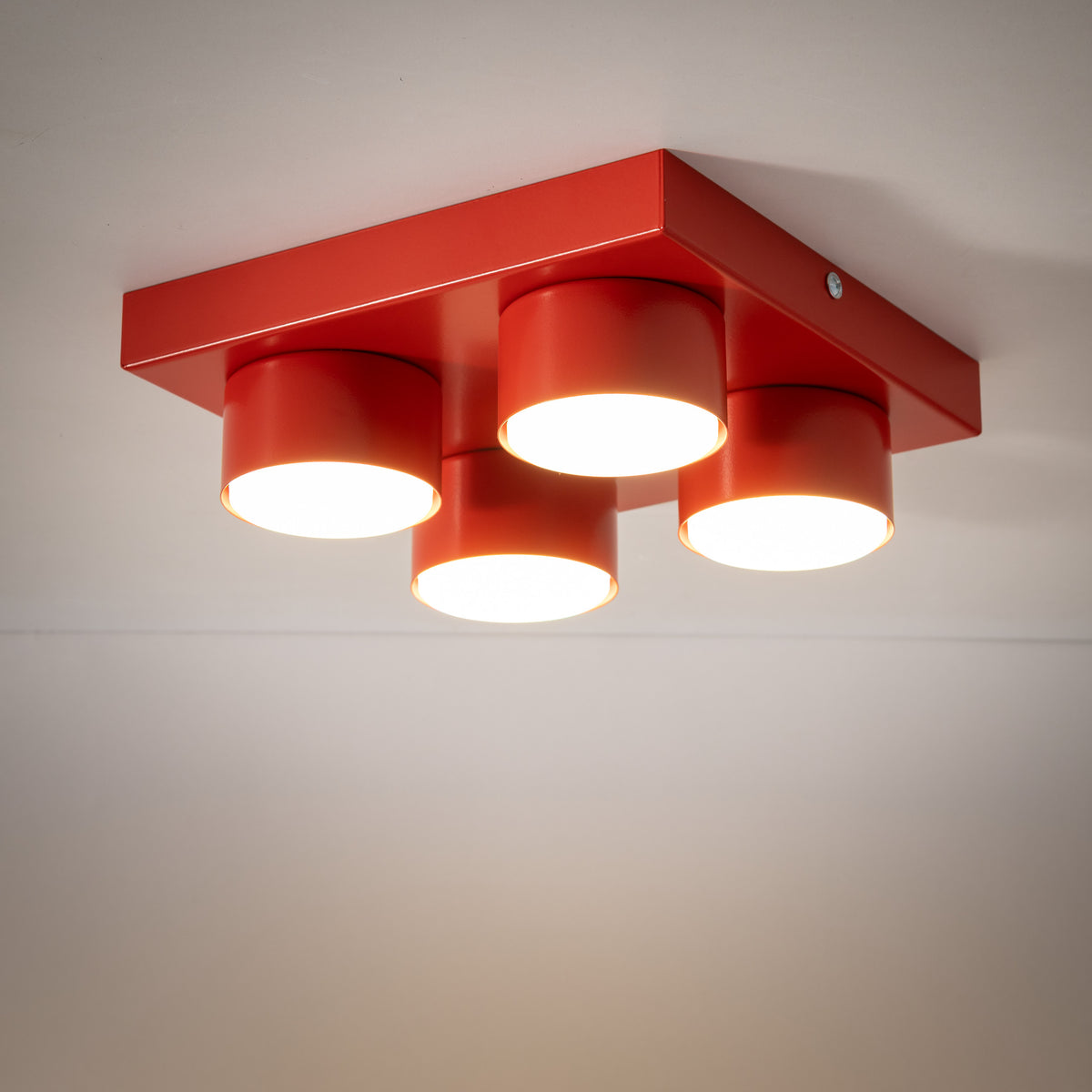 Plafonieră TK Lighting Brix, roșu, 4 x GX53, 11293