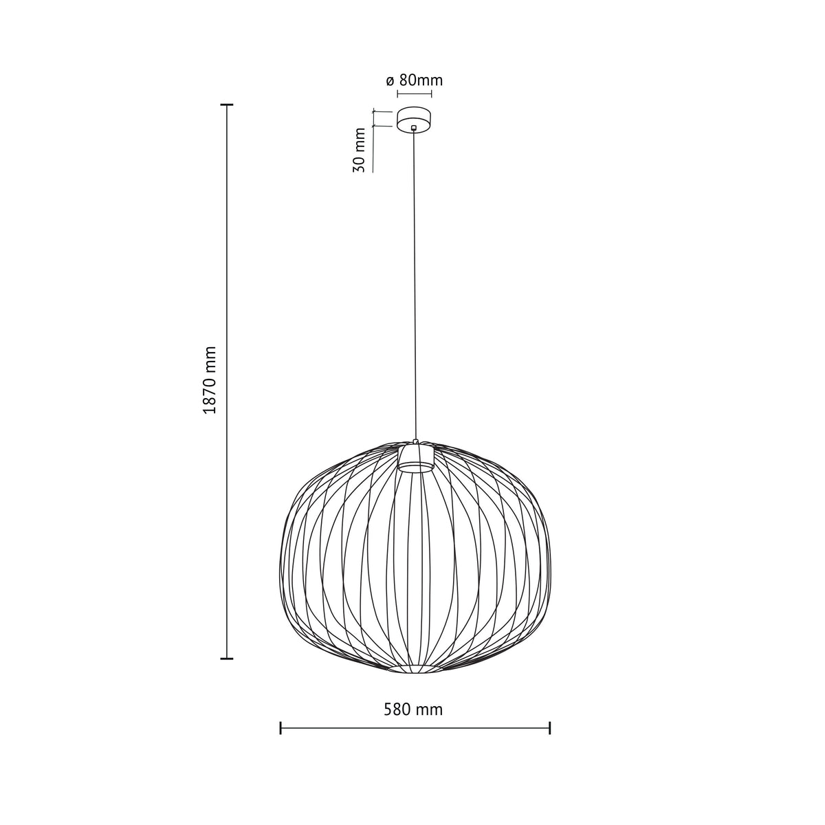 Pendul TK Lighting Sphera M, cărămiziu, 11305
