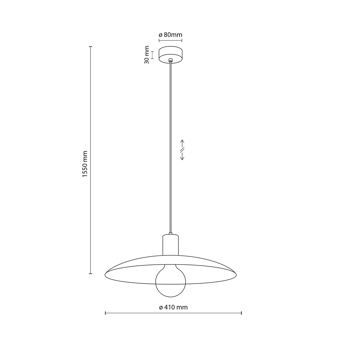 Pendul TK Lighting Astra, maro, 11319
