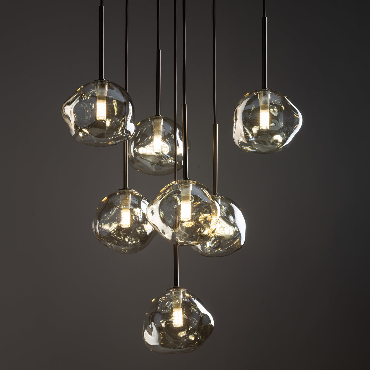 Lustră TK Lighting Lava, maro, 7 x G9, 11328