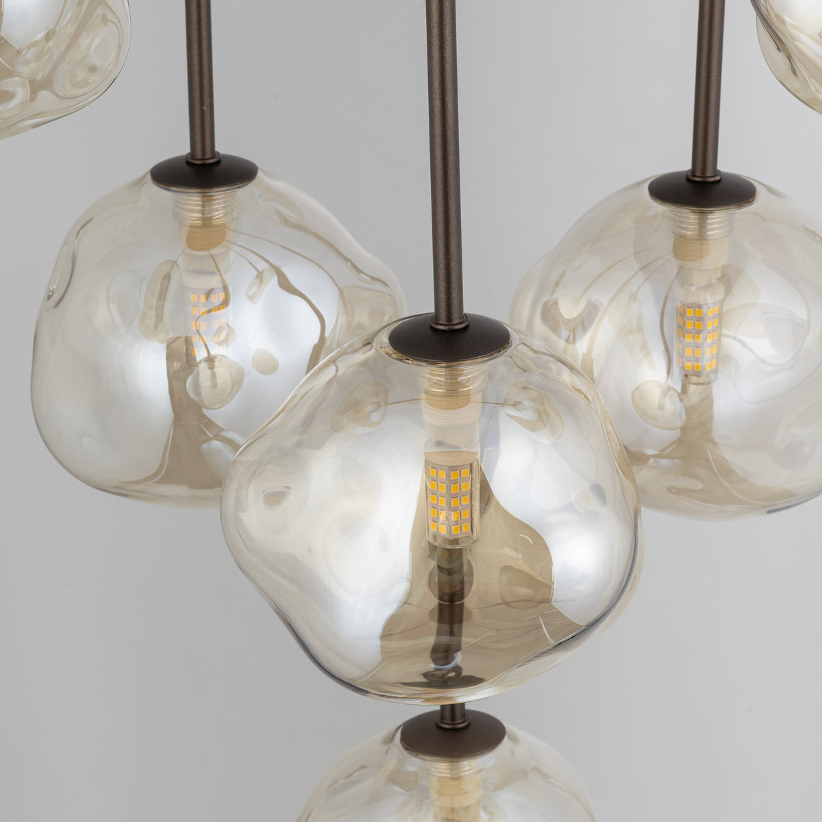 Lustră TK Lighting Lava, maro, 7 x G9, 11328