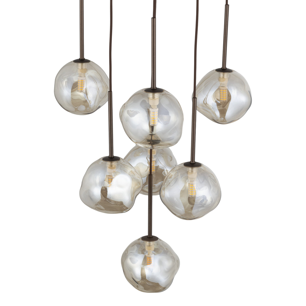 Lustră TK Lighting Lava, maro, 7 x G9, 11328