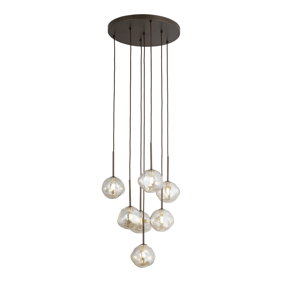 Lustră TK Lighting Lava, maro, 7 x G9, 11328