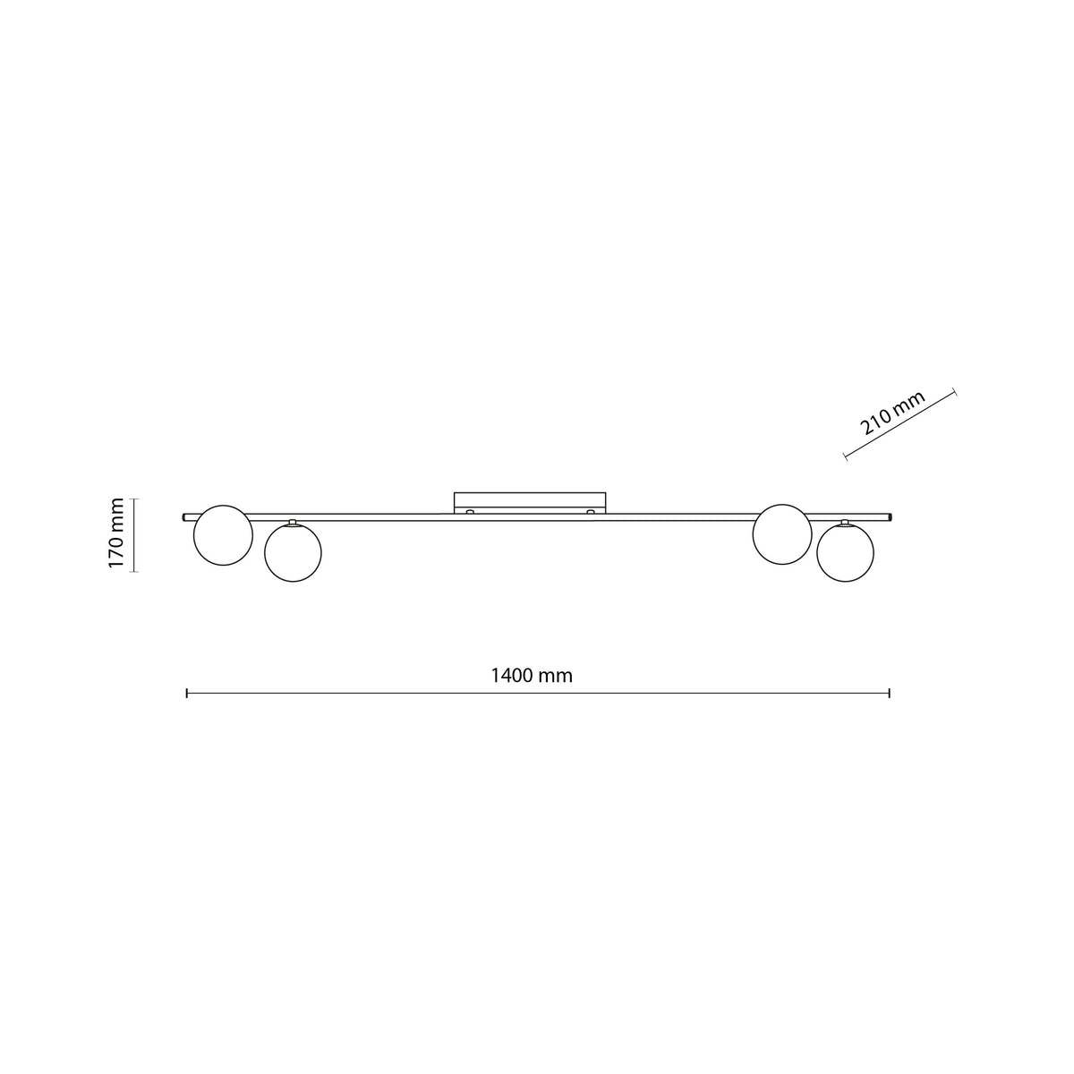 Aplică TK Lighting Imelo, maro, 4 x G9, 11330