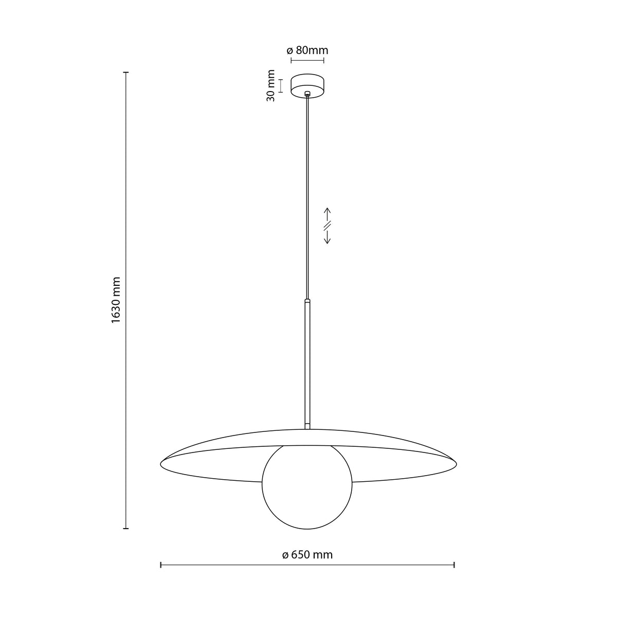 Pendul TK Lighting Slate Glass, maro, 11347