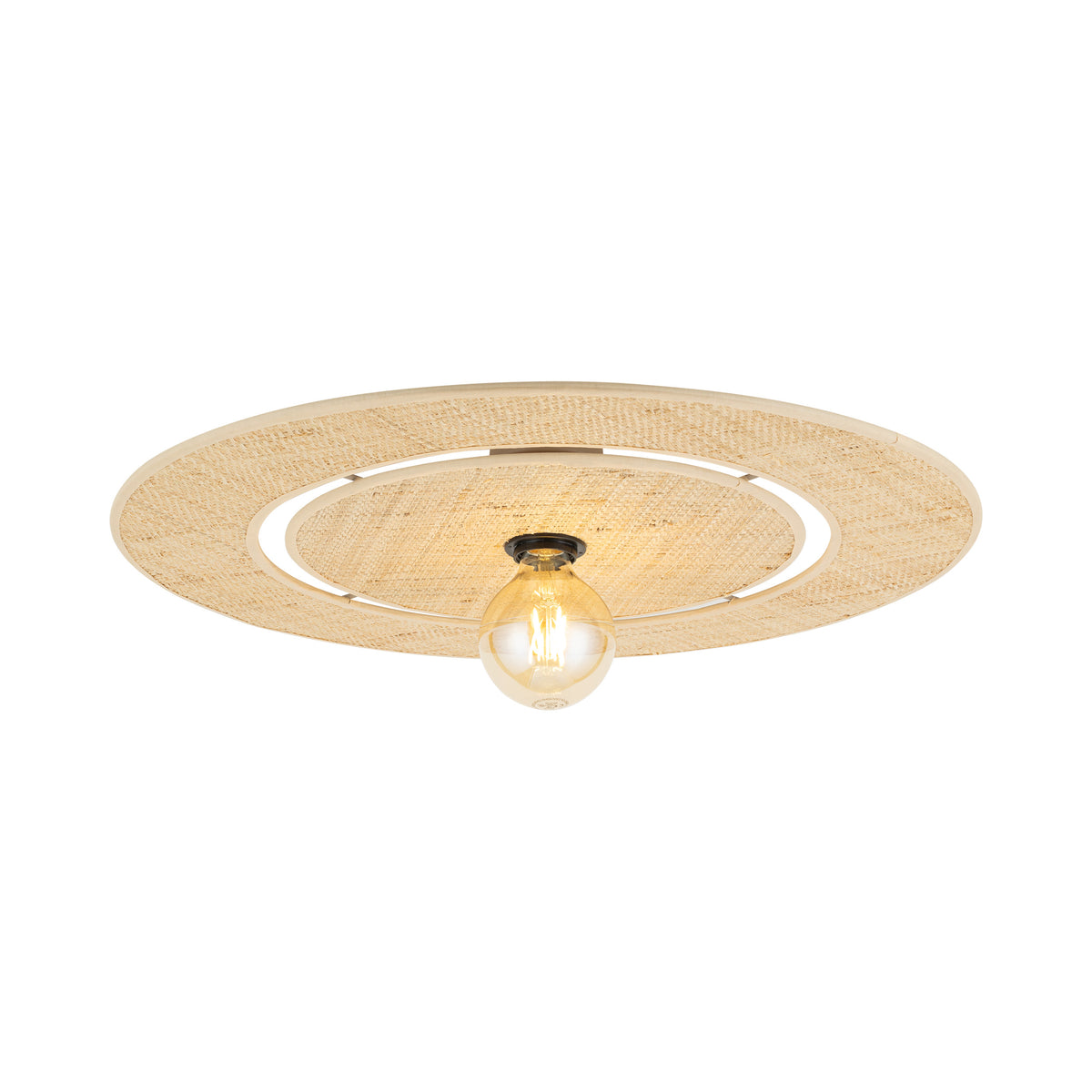 Plafonieră TK Lighting Calma Rafia 600, nisip, 11351