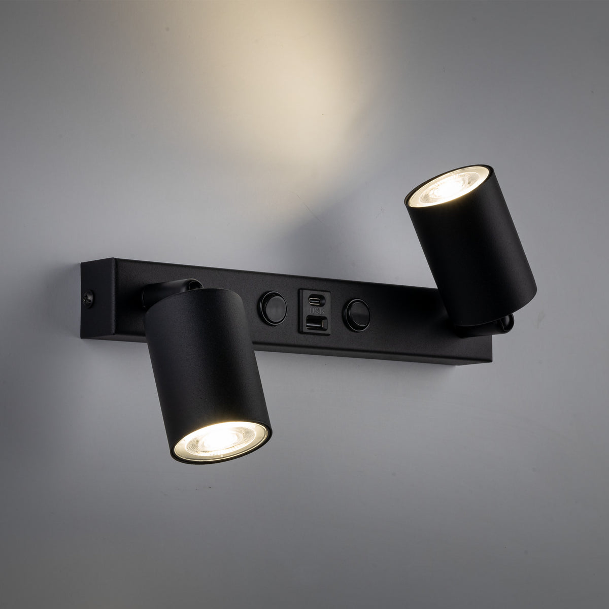 Aplică TK Lighting Nex Usb, negru, 2 x GU10, 11356