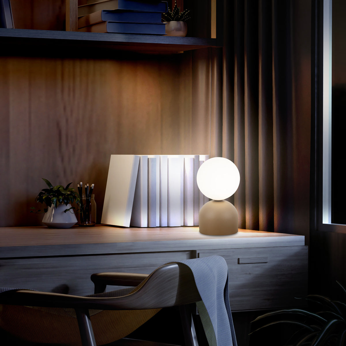 Veioză TK Lighting Miki, nisip, 11391