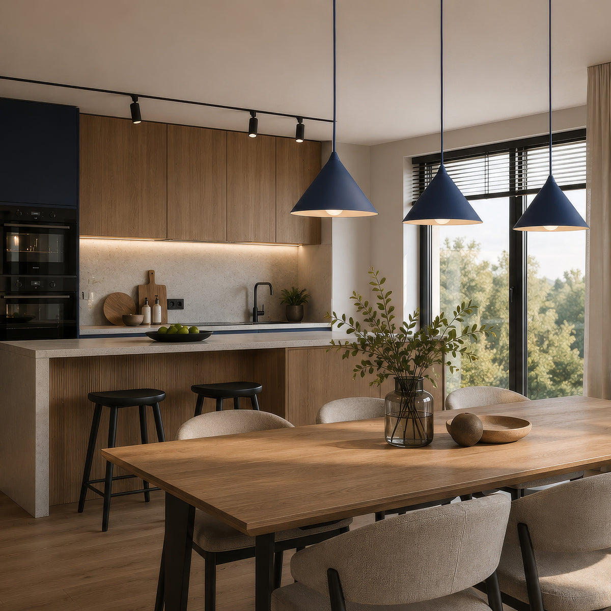 Pendul TK Lighting Cono S, bleumarin, 11413