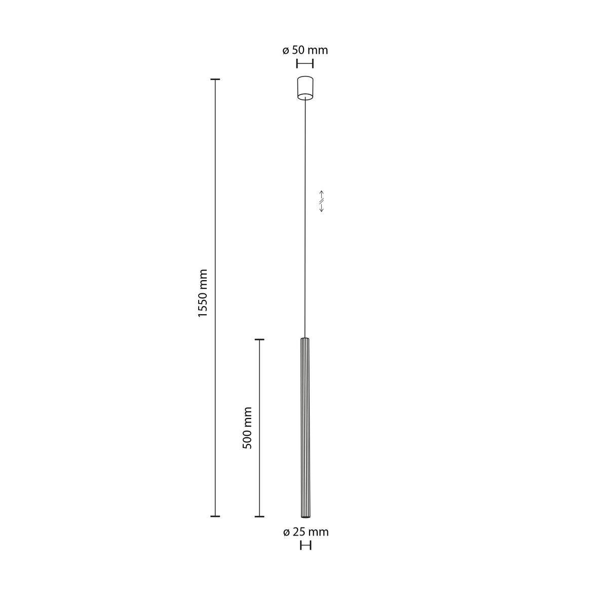 Pendul TK Lighting Ferro 500, maro, 11425