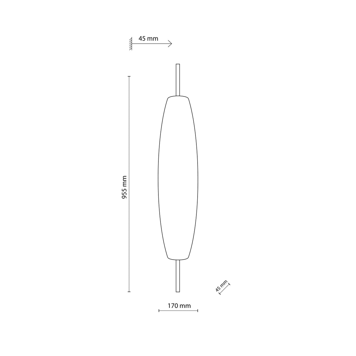 Aplică TK Lighting Mareva L, nuc, 11434