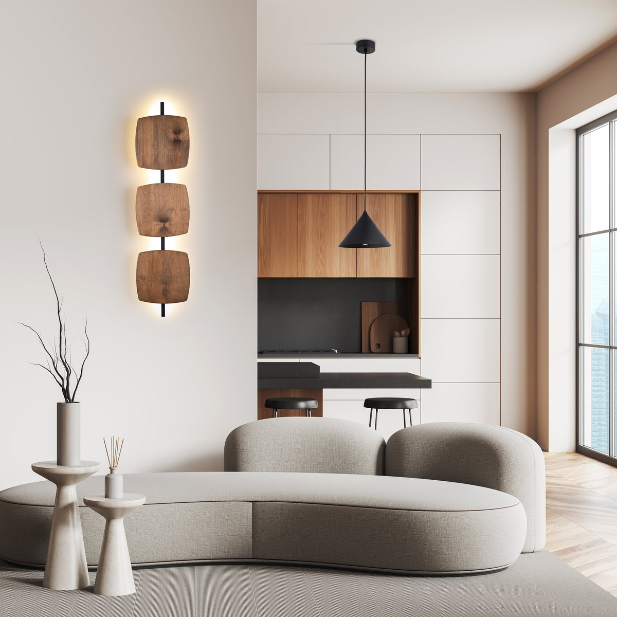 Aplică TK Lighting Selva L, nuc, 11436