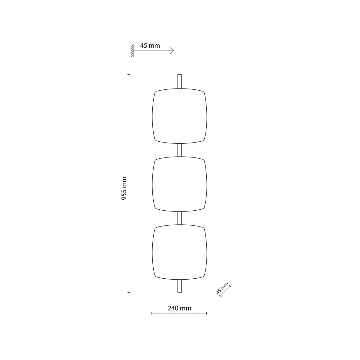 Aplică TK Lighting Selva L, nuc, 11436