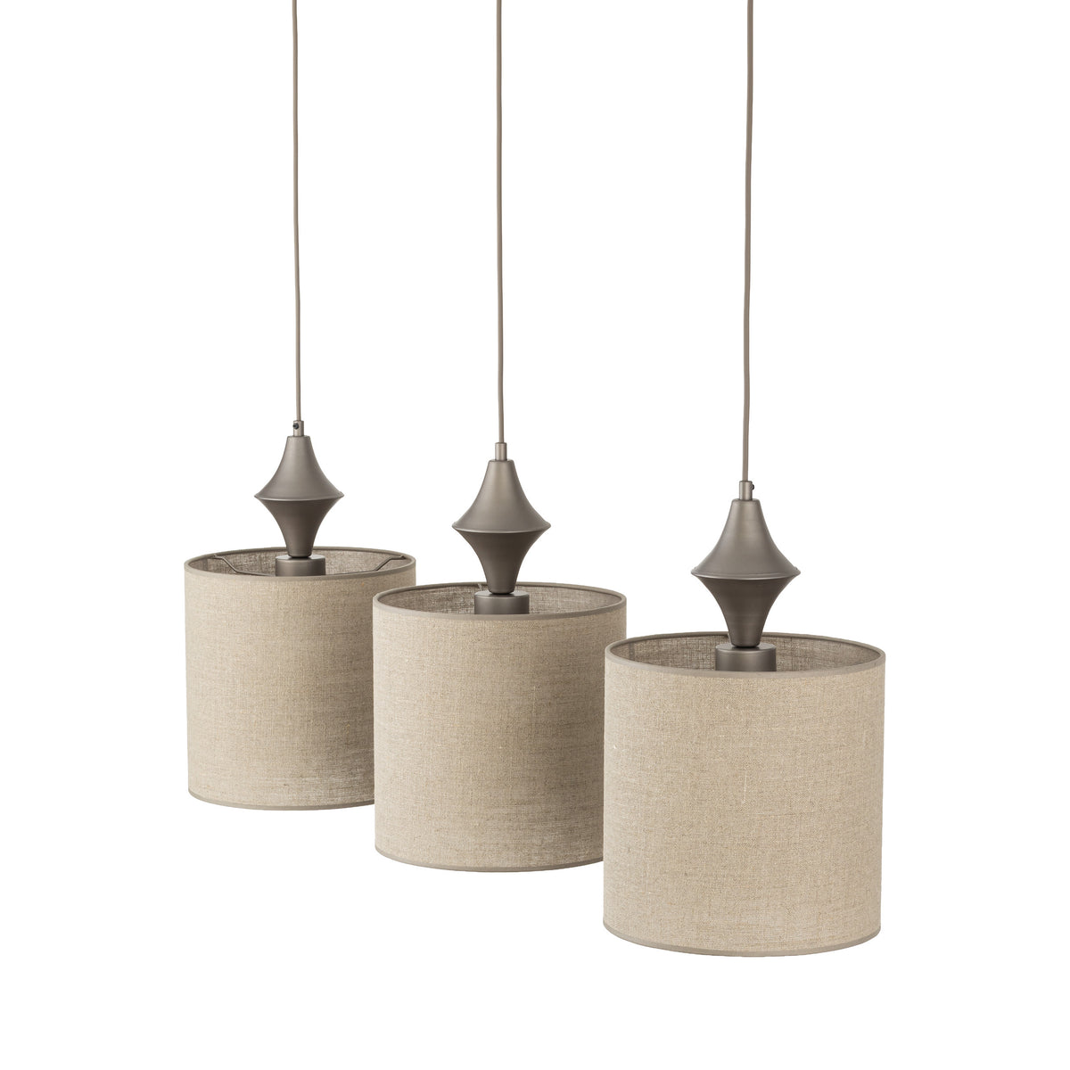 Lustră TK Lighting Amura, maro, 3 x E27, 11440