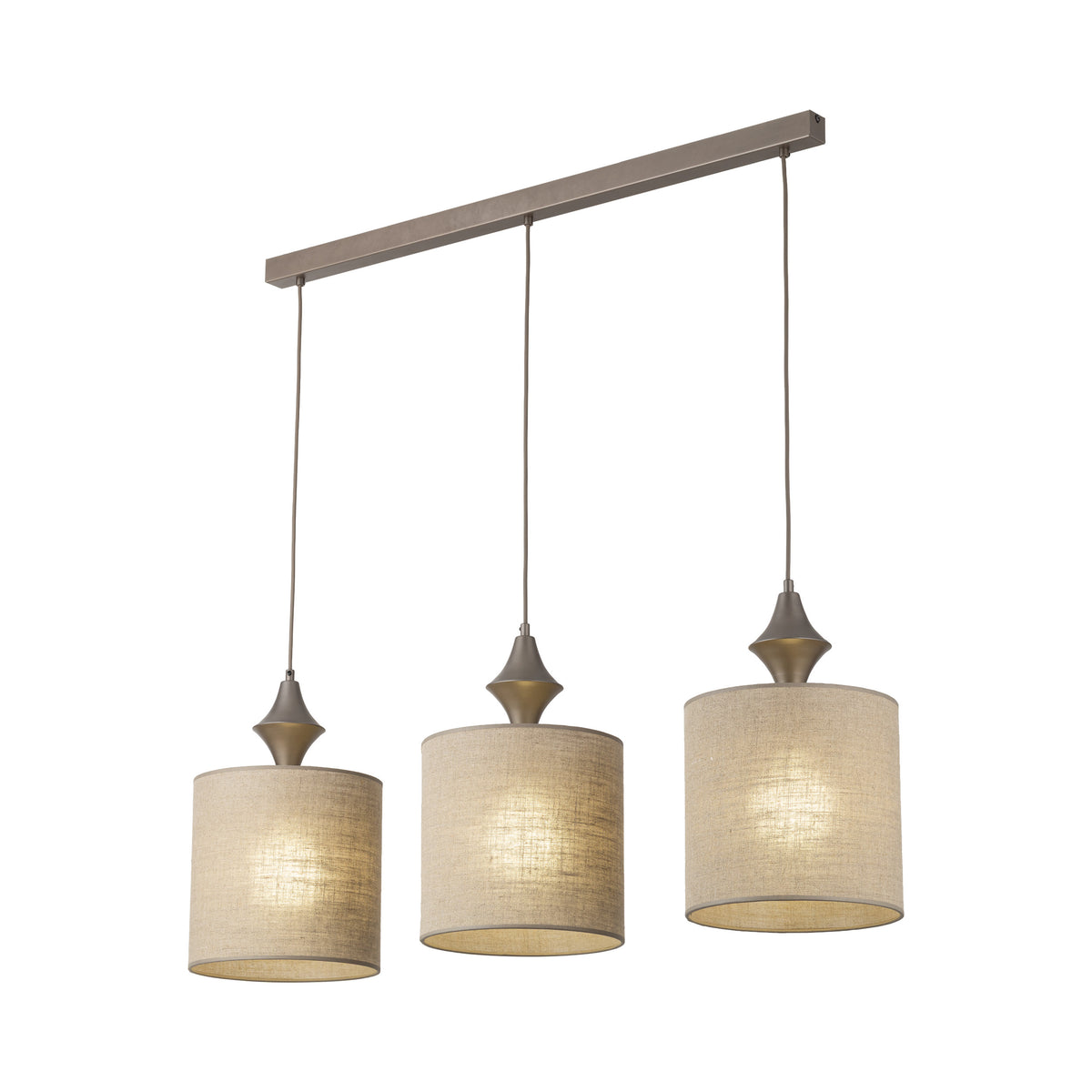 Lustră TK Lighting Amura, maro, 3 x E27, 11440