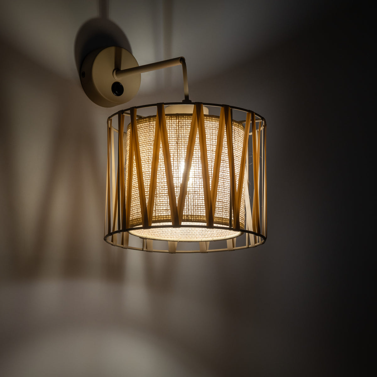 Aplică TK Lighting Harmony, nisip, iută, 11462