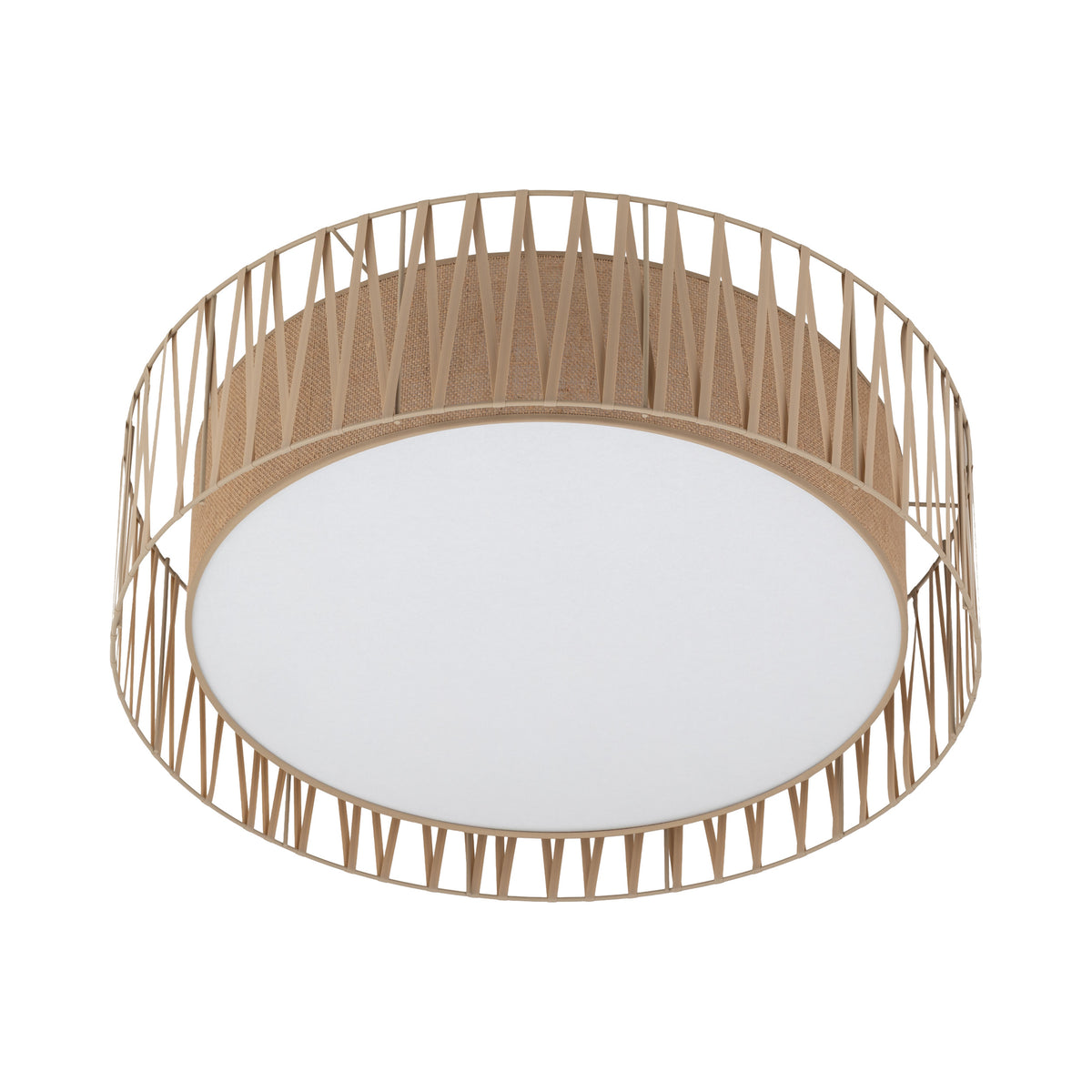 Plafonieră TK Lighting Harmony, nisip, iută, 6 x E27, 11463