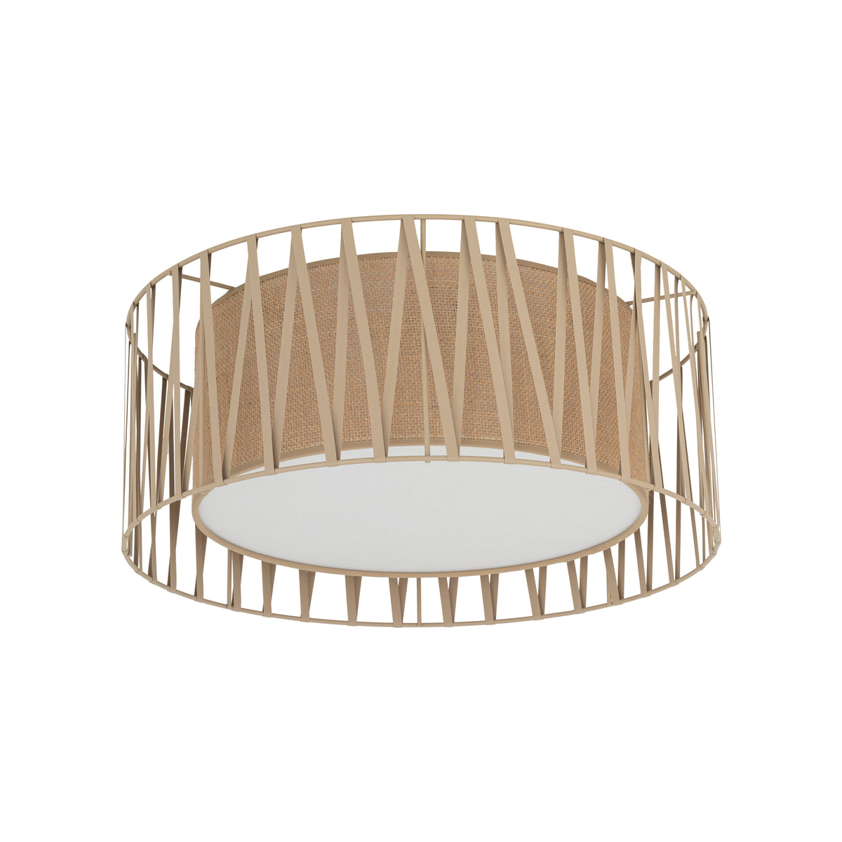 Plafonieră TK Lighting Harmony, nisip, iută, 4 x E27, 11464