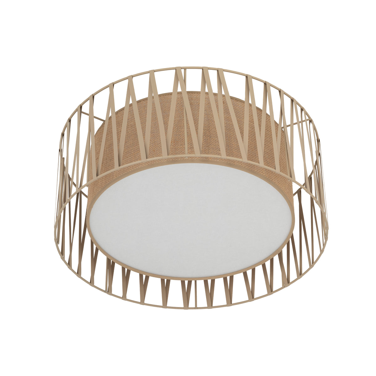 Plafonieră TK Lighting Harmony, nisip, iută, 4 x E27, 11464