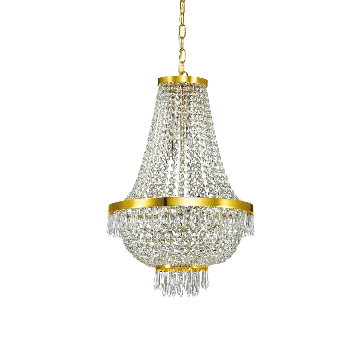 Lustră Ideal Lux Caesar SP9, auriu, 114736