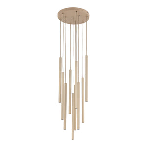 Lustră TK Lighting Ferro Rotund, nisip, șampanie, 10 x G9, 11494