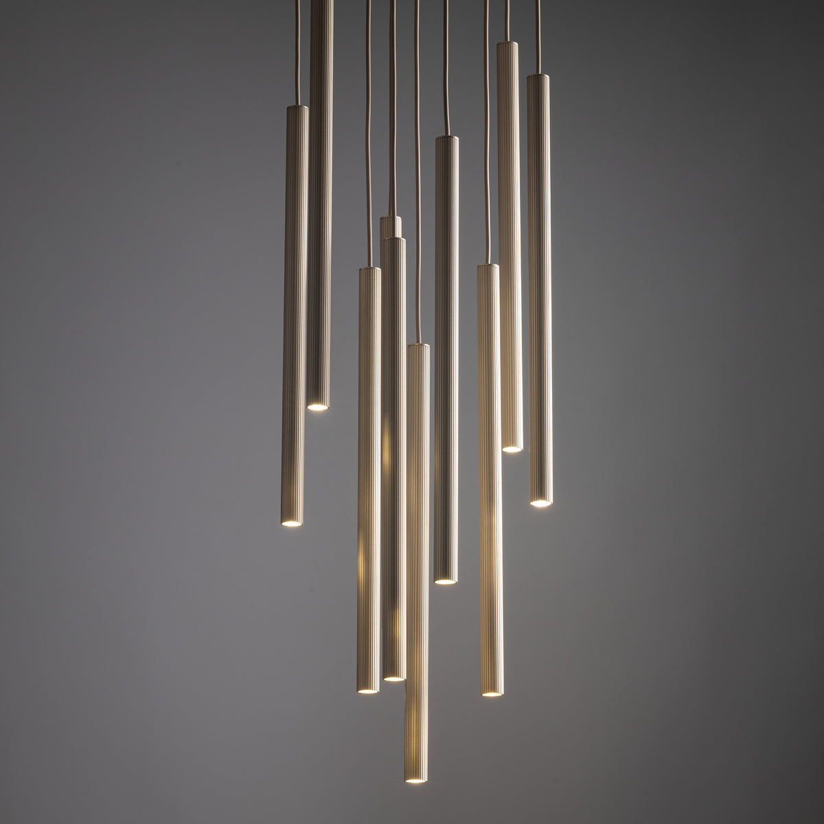 Lustră TK Lighting Ferro Rotund, nisip, șampanie, 10 x G9, 11494