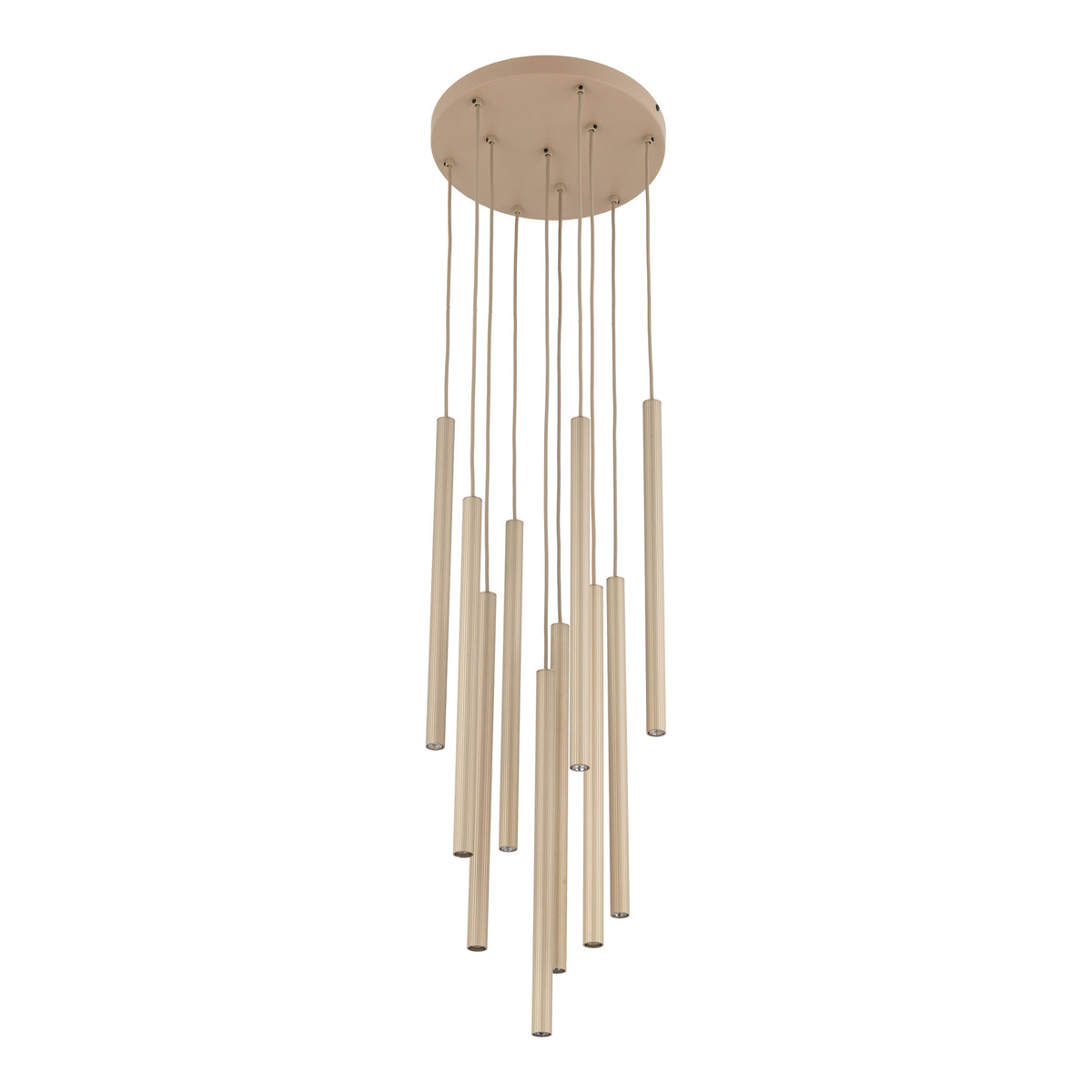 Lustră TK Lighting Ferro Rotund, nisip, șampanie, 10 x G9, 11494
