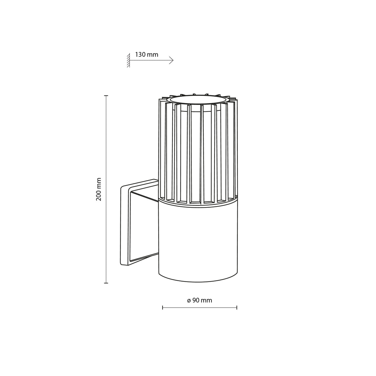 Aplică de exterior TK Lighting Ribo, gri, 11506