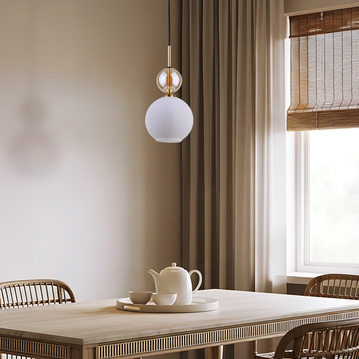 Pendul TK Lighting Sophia, coniac, alb, 11590