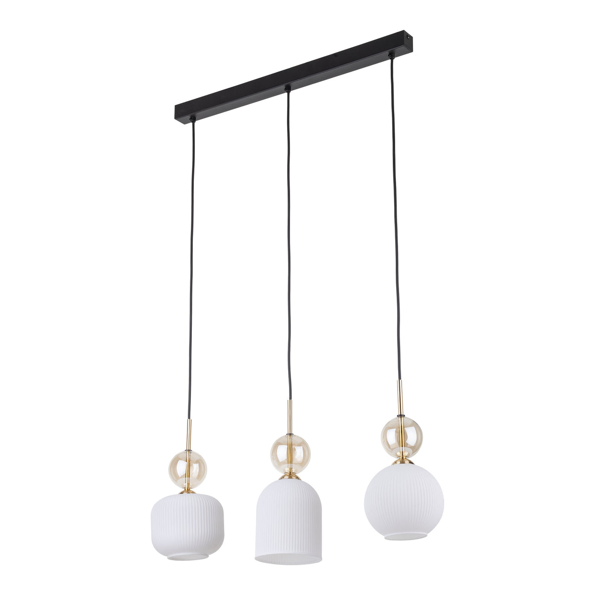 Lustră TK Lighting Sophia, coniac, alb, 3 x E14, 11591