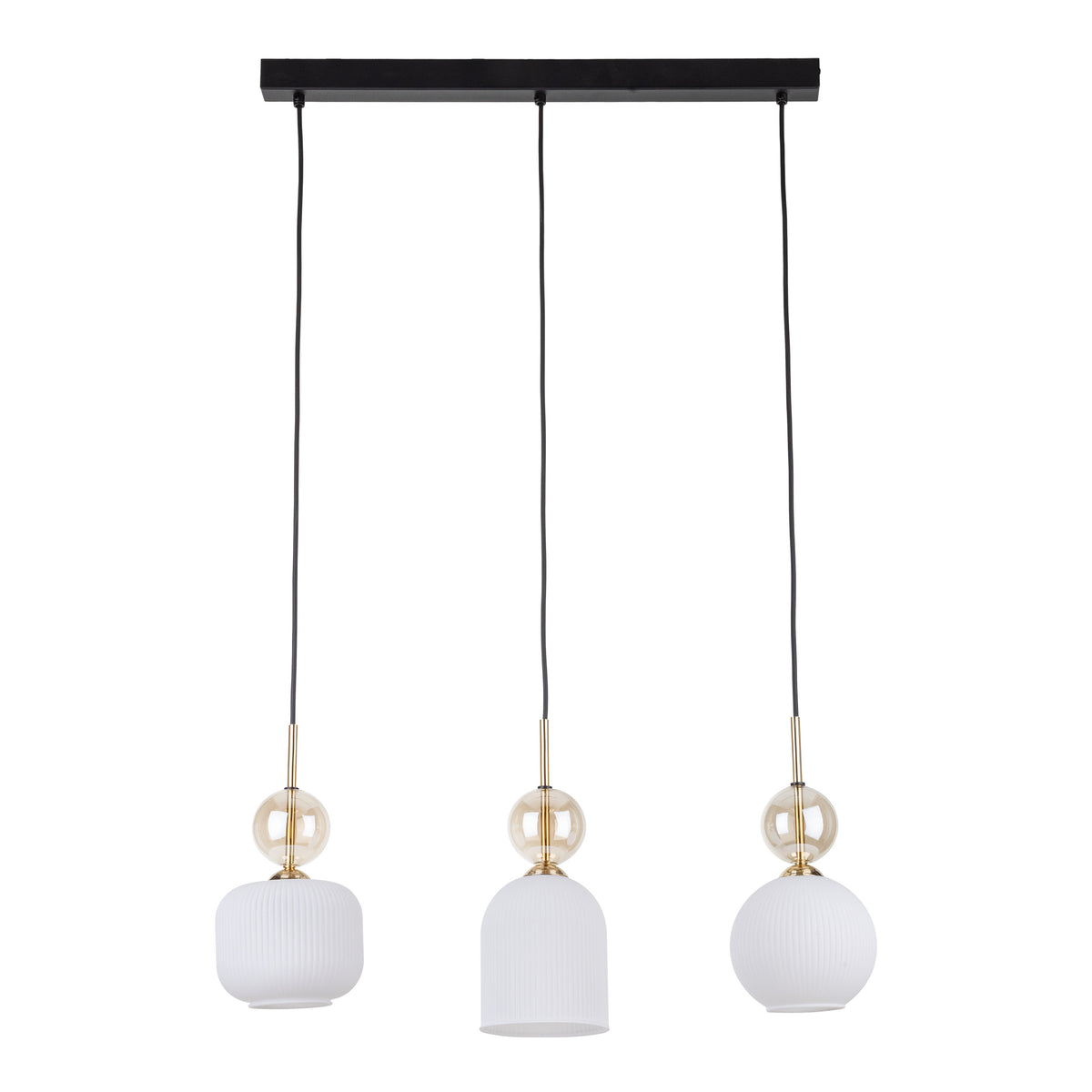 Lustră TK Lighting Sophia, coniac, alb, 3 x E14, 11591